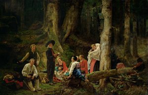 De pelgrims van de abdij van St. Odile door Gustave Brion
